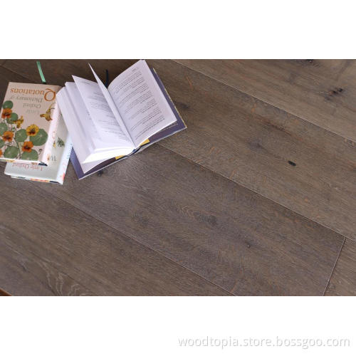4mm Brush Cut Oak Floor Engineer Wooden Floor